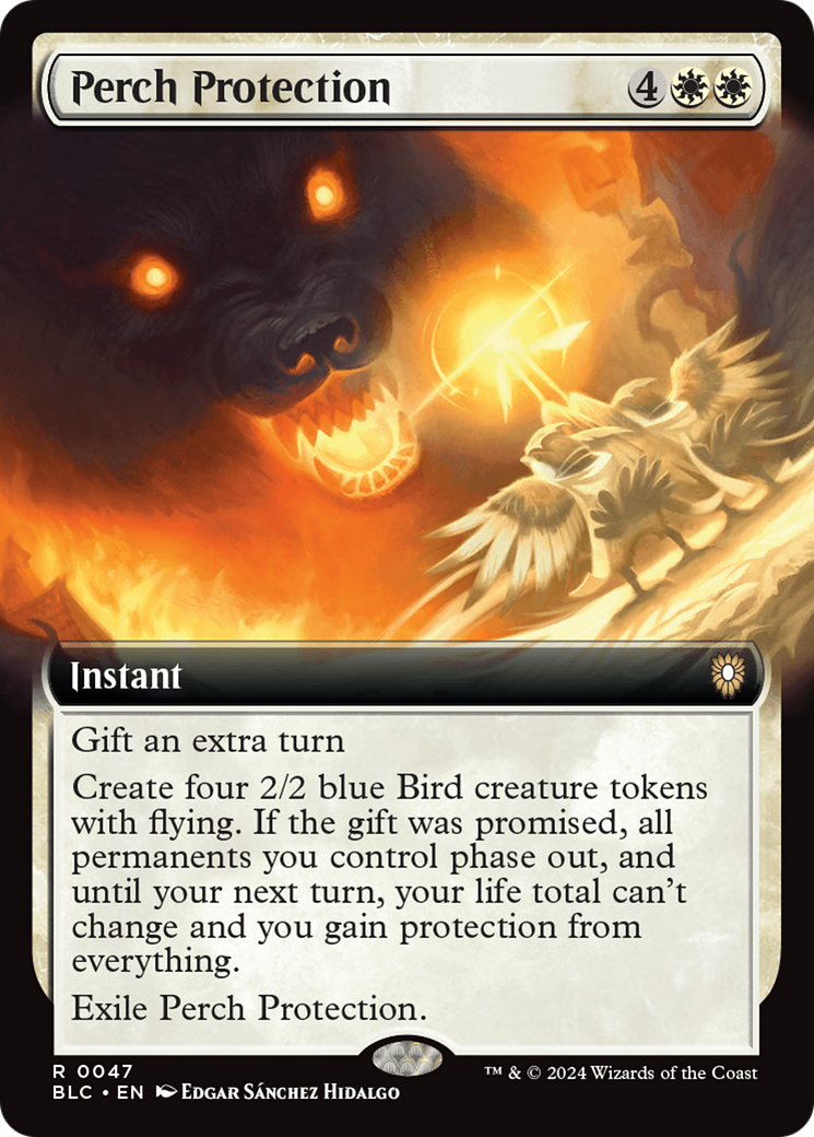 Perch Protection (Extended Art) [Bloomburrow Commander] | Local Legends