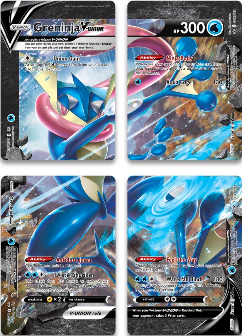 Greninja V-Union (Set of 4) [Sword & Shield: Black Star Promos] | Local Legends