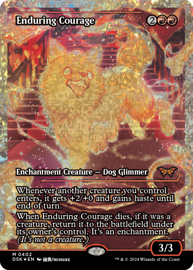 Enduring Courage (Japan Showcase Fracture Foil) [Duskmourn: House of Horror] | Local Legends