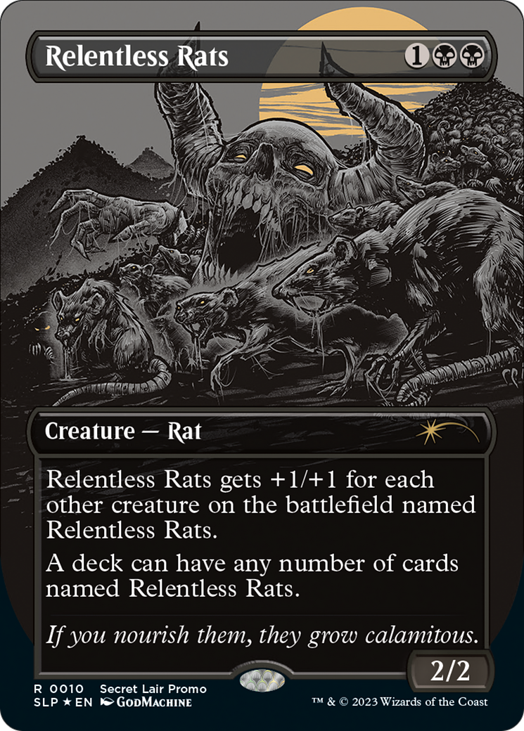 Relentless Rats (Borderless) [Secret Lair Showdown] | Golgari Games