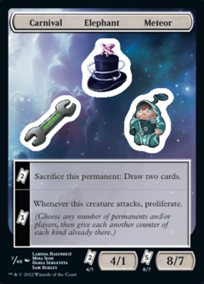 Carnival Elephant Meteor [Unfinity Stickers] | Golgari Games