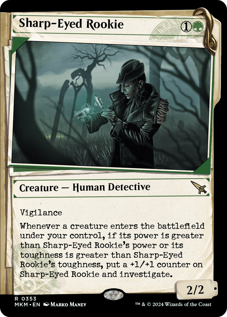 Sharp-Eyed Rookie (Showcase) [Murders at Karlov Manor] | Golgari Games