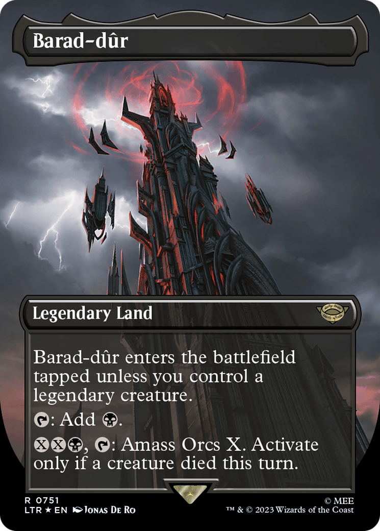 Barad-dur (0751) (Borderless) (Surge Foil) [The Lord of the Rings: Tales of Middle-Earth] | Golgari Games