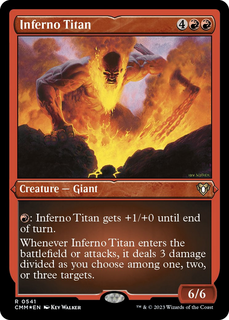 Inferno Titan (Foil Etched) [Commander Masters] | Golgari Games