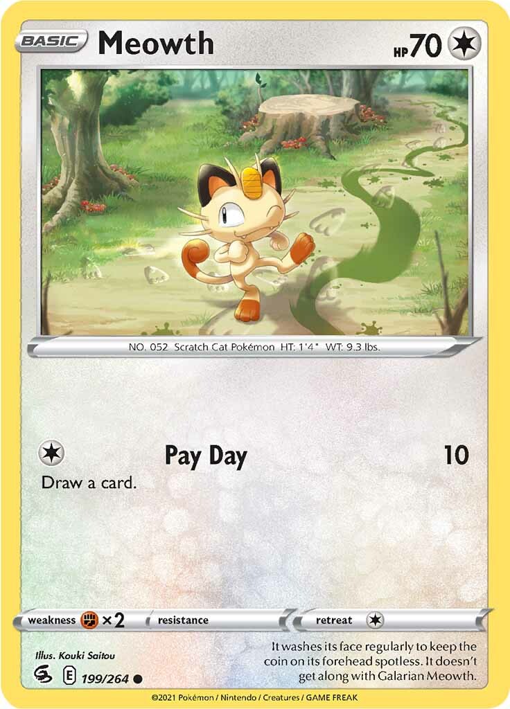 Meowth (199/264) [Sword & Shield: Fusion Strike] | Golgari Games