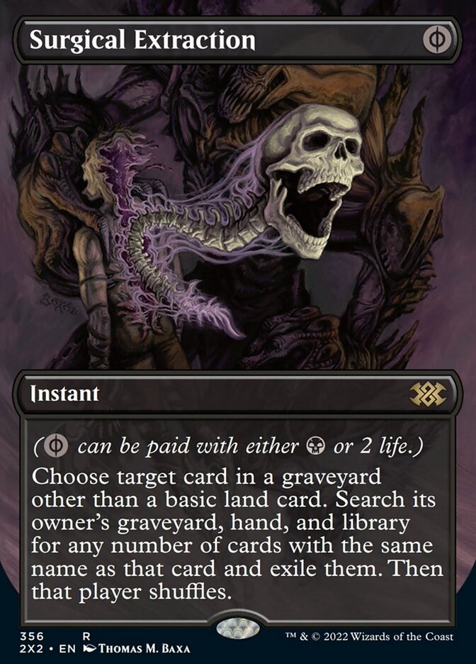 Surgical Extraction (Borderless Alternate Art) [Double Masters 2022] | Local Legends