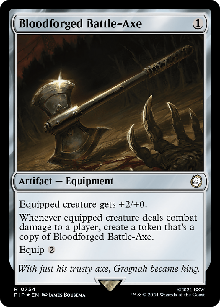 Bloodforged Battle-Axe (Surge Foil) [Fallout] | Local Legends