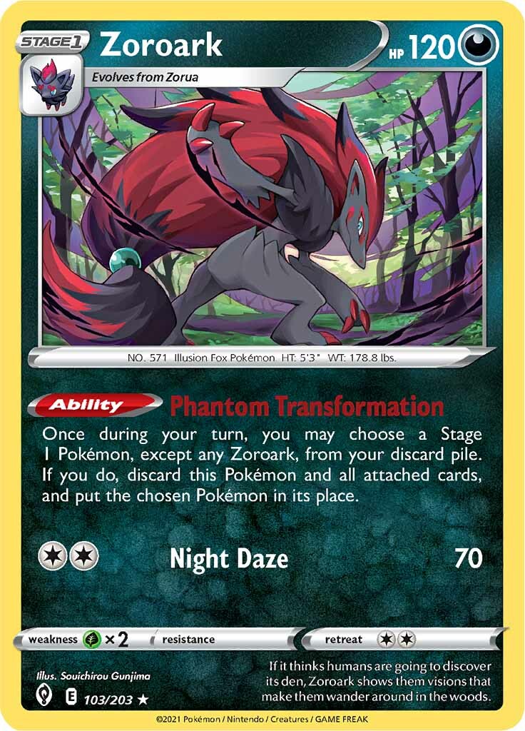 Zoroark (103/203) [Sword & Shield: Evolving Skies] | Golgari Games