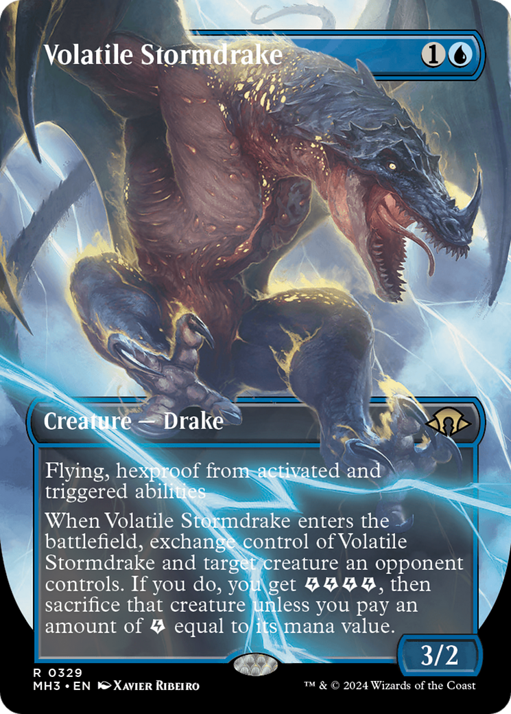 Volatile Stormdrake (Borderless) [Modern Horizons 3] | Golgari Games