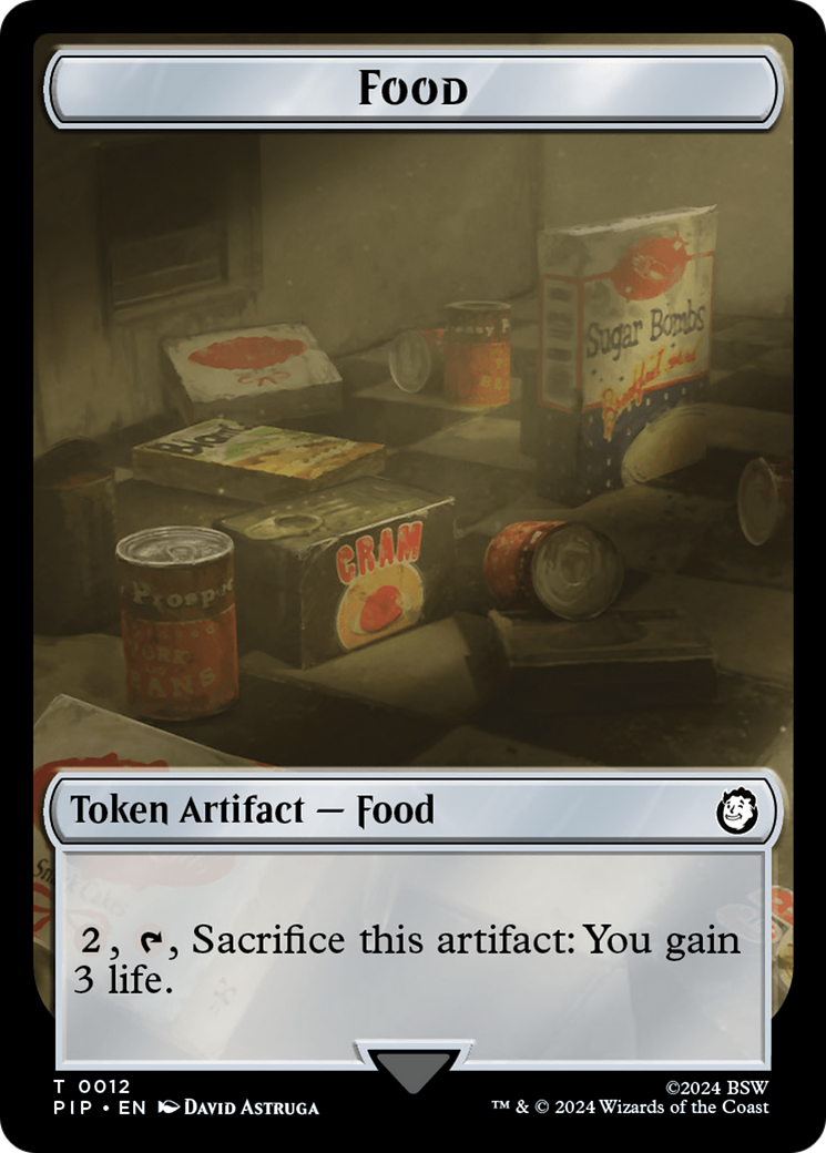 Warrior // Food (0012) Double-Sided Token [Fallout Tokens] | Golgari Games