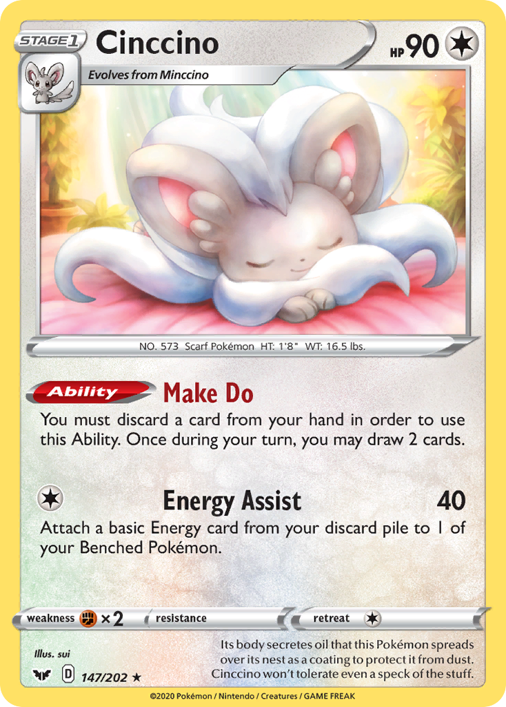 Cinccino (147/202) [Sword & Shield: Base Set] | Local Legends