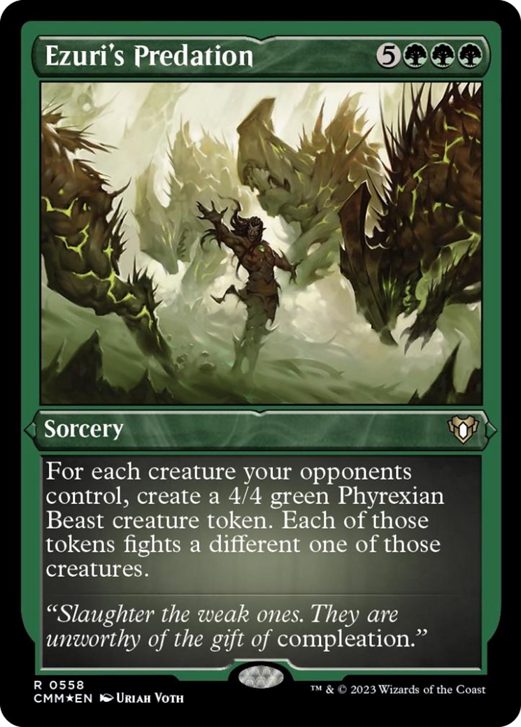 Ezuri's Predation (Foil Etched) [Commander Masters] | Local Legends