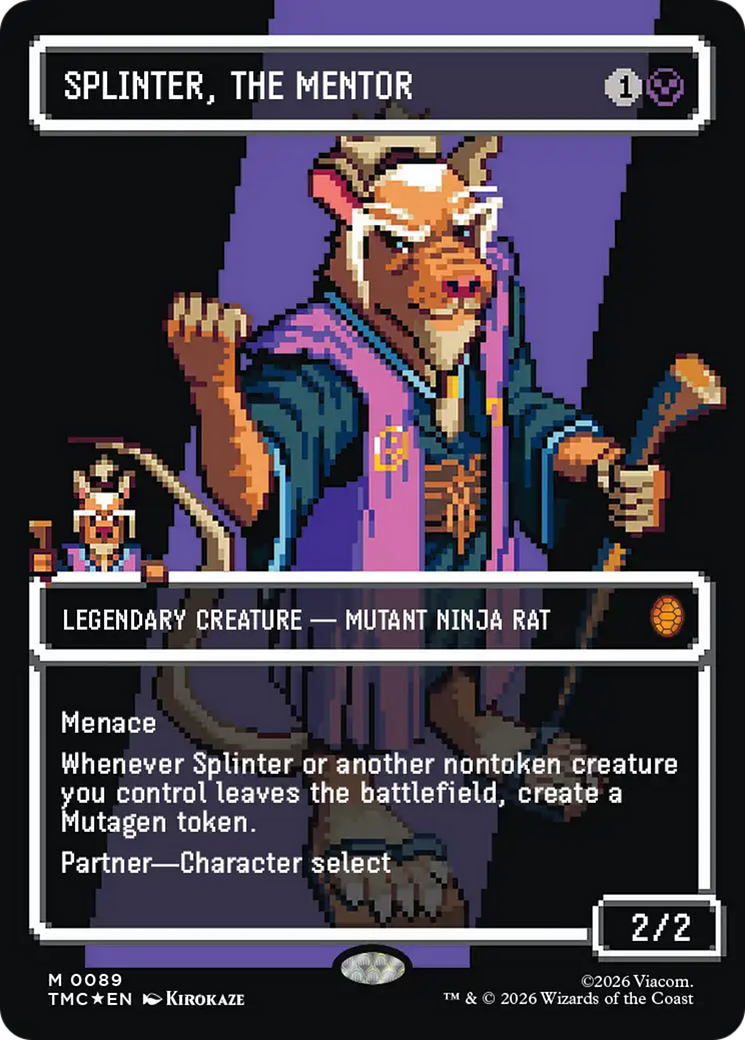 Splinter, the Mentor (0089) (Borderless) (Surge Foil) [Teenage Mutant Ninja Turtles Commander] | Local Legends