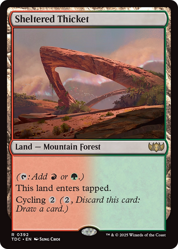 Sheltered Thicket [Tarkir: Dragonstorm Commander] | Local Legends