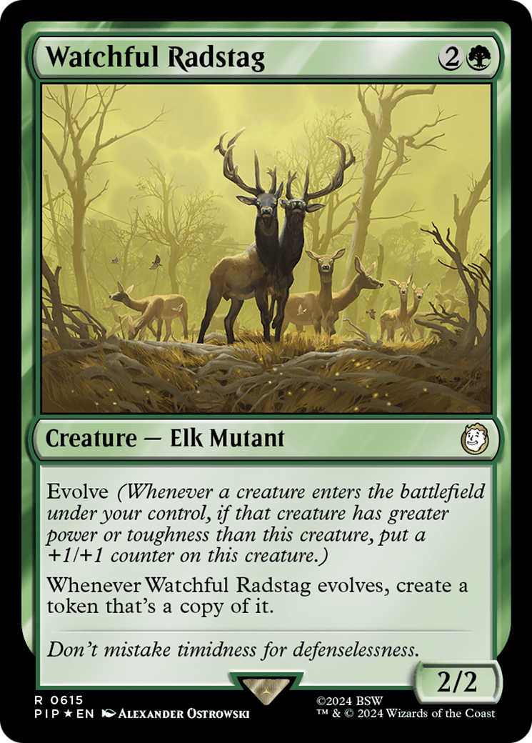 Watchful Radstag (Surge Foil) [Fallout] | Local Legends