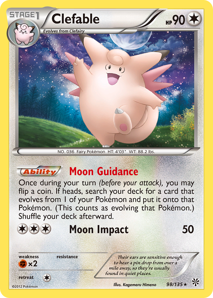 Clefable (98/135) [Black & White: Plasma Storm] | Local Legends