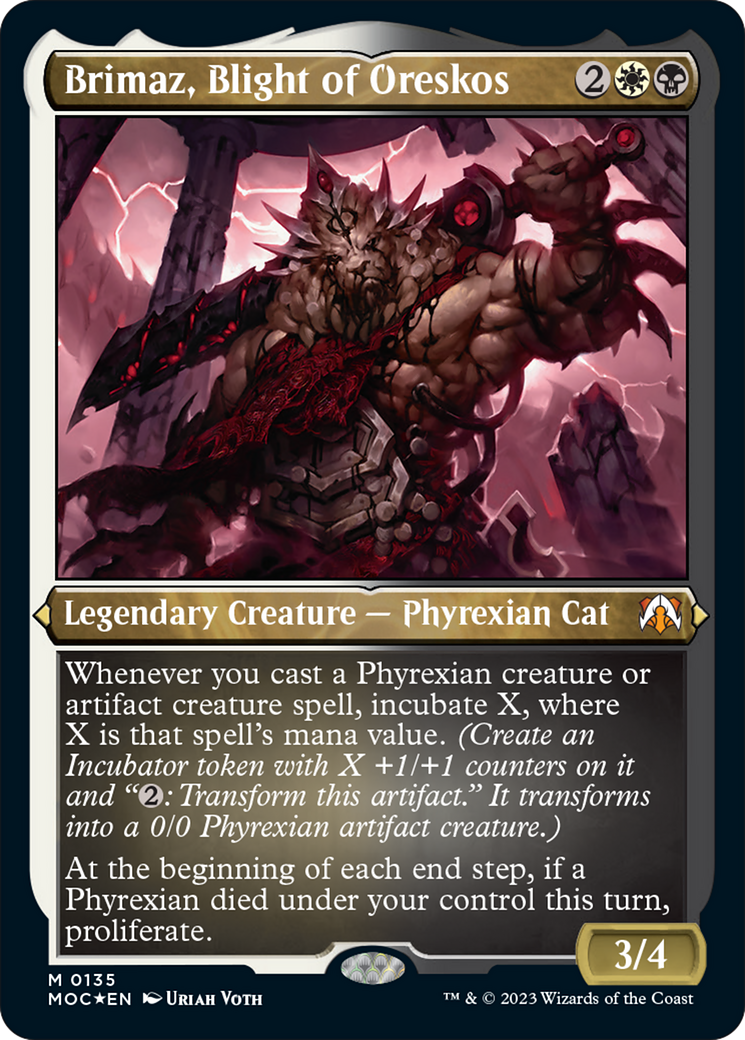 Brimaz, Blight of Oreskos (Display Commander) [March of the Machine Commander] | Local Legends