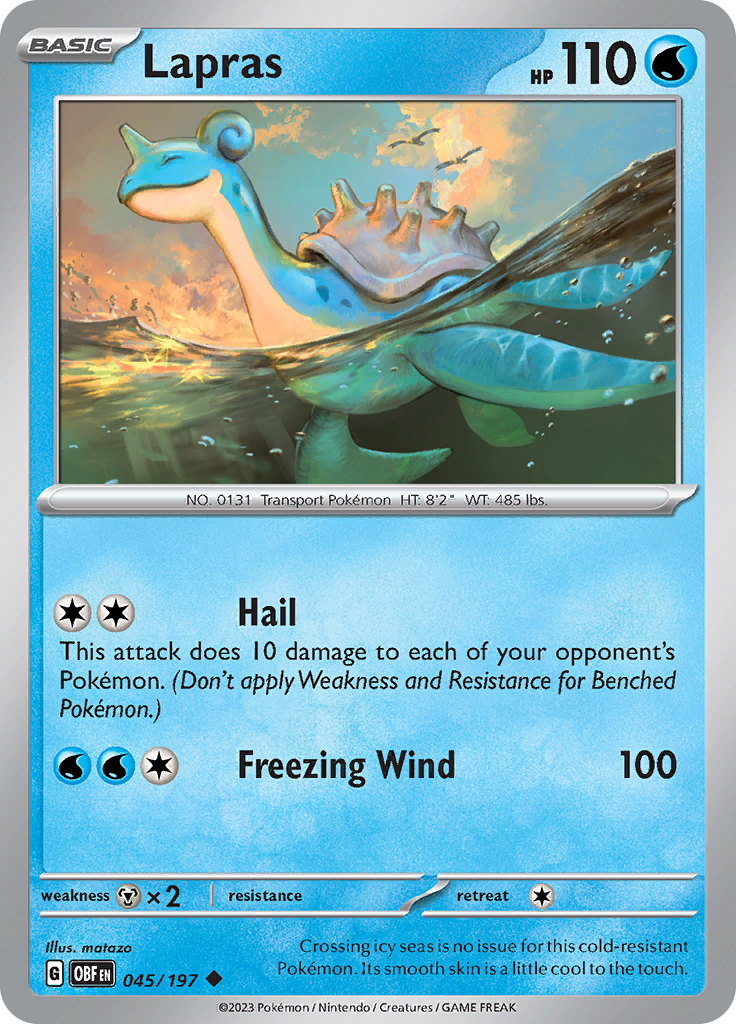 Lapras (045/197) [Scarlet & Violet: Obsidian Flames] | Golgari Games