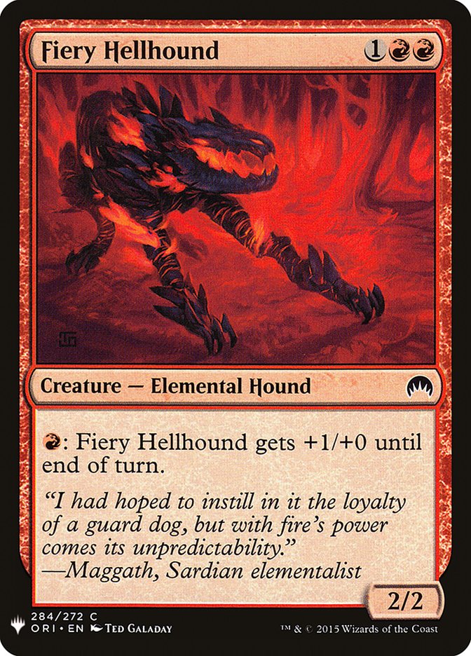 Fiery Hellhound [Mystery Booster] | Golgari Games