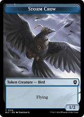 Storm Crow // Frog Lizard Double-Sided Token [Bloomburrow Commander Tokens] | Golgari Games