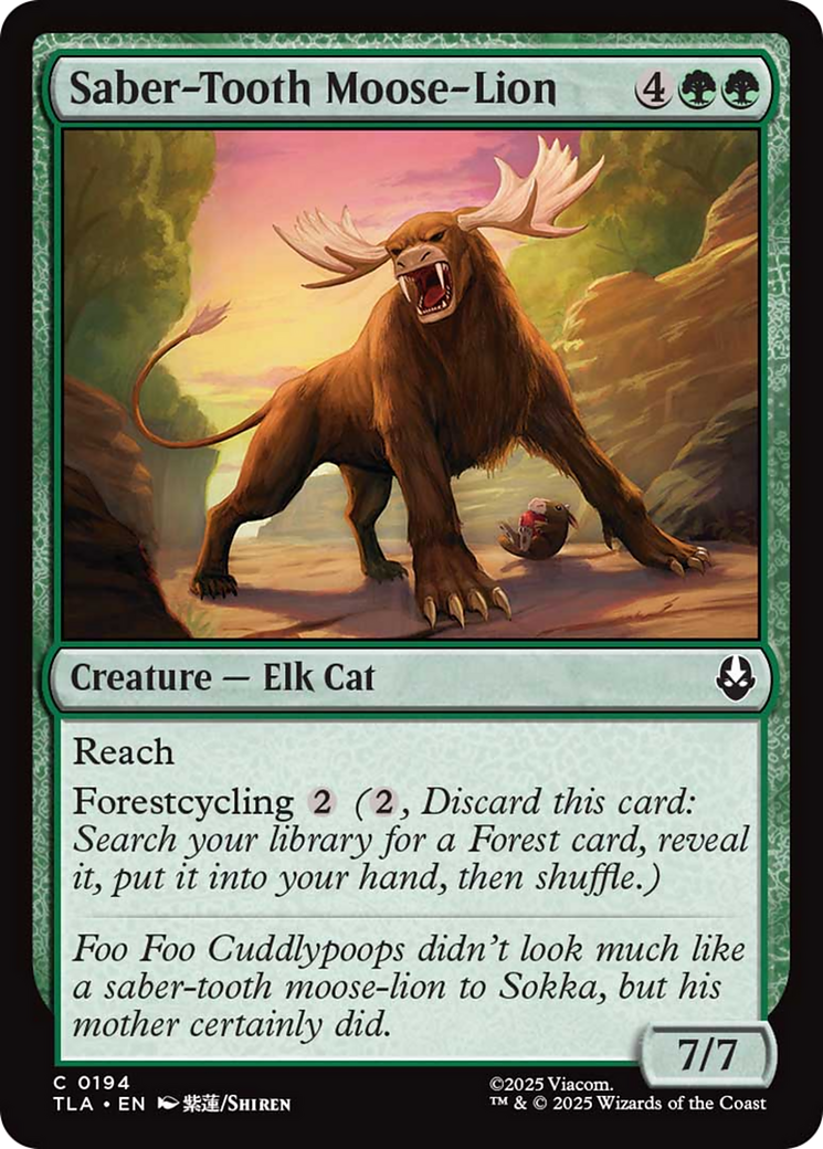 Saber-Tooth Moose-Lion [Avatar: The Last Airbender] | Local Legends