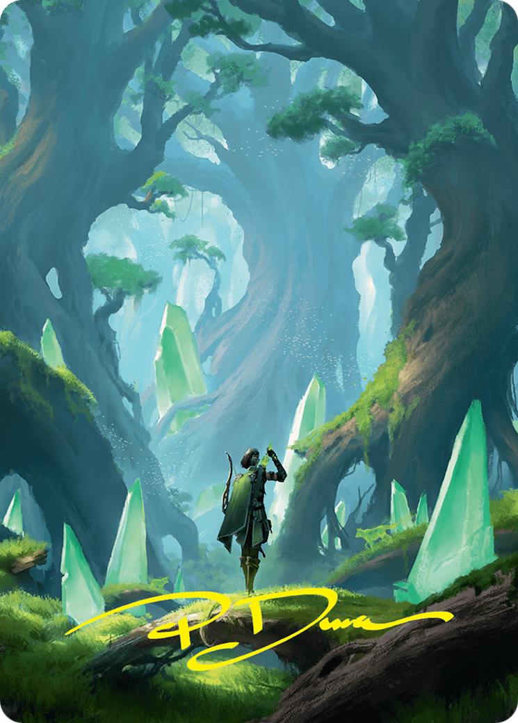 Forest Art Card (25/54) (Gold-Stamped Signature) [Foundations Art Series] | Local Legends