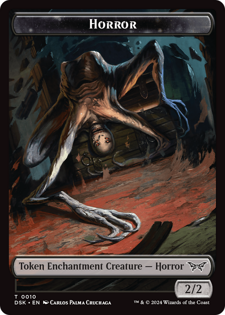 Horror // Copy Double-Sided Token [Duskmourn: House of Horror Tokens] | Golgari Games