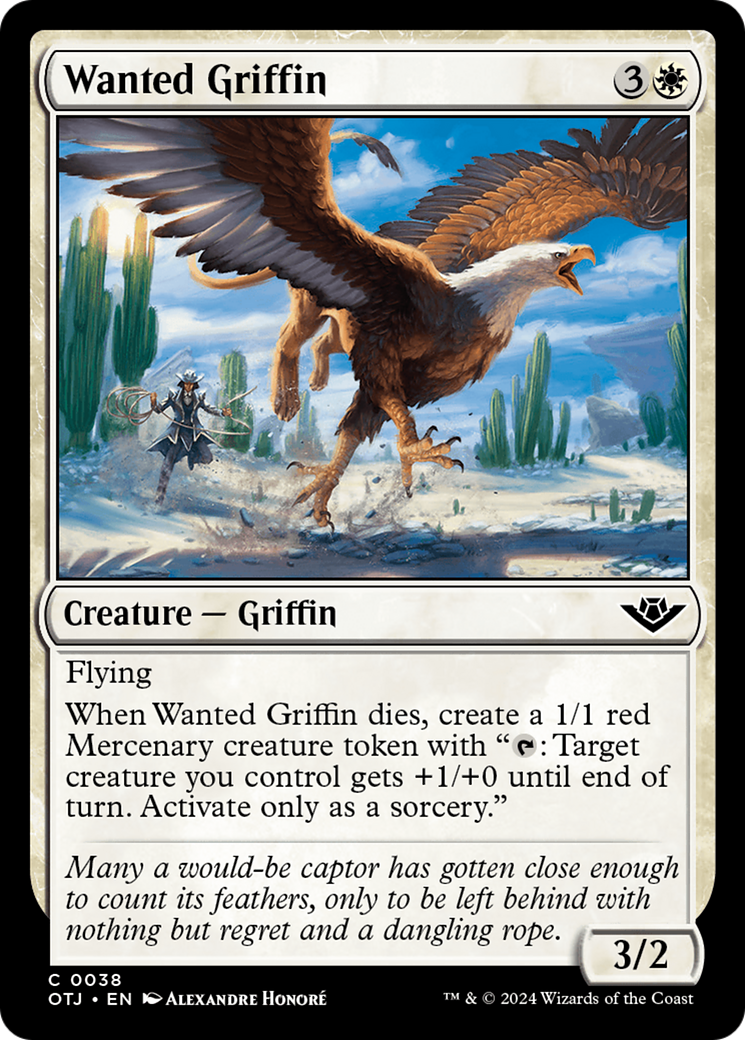 Wanted Griffin [Outlaws of Thunder Junction] | Golgari Games