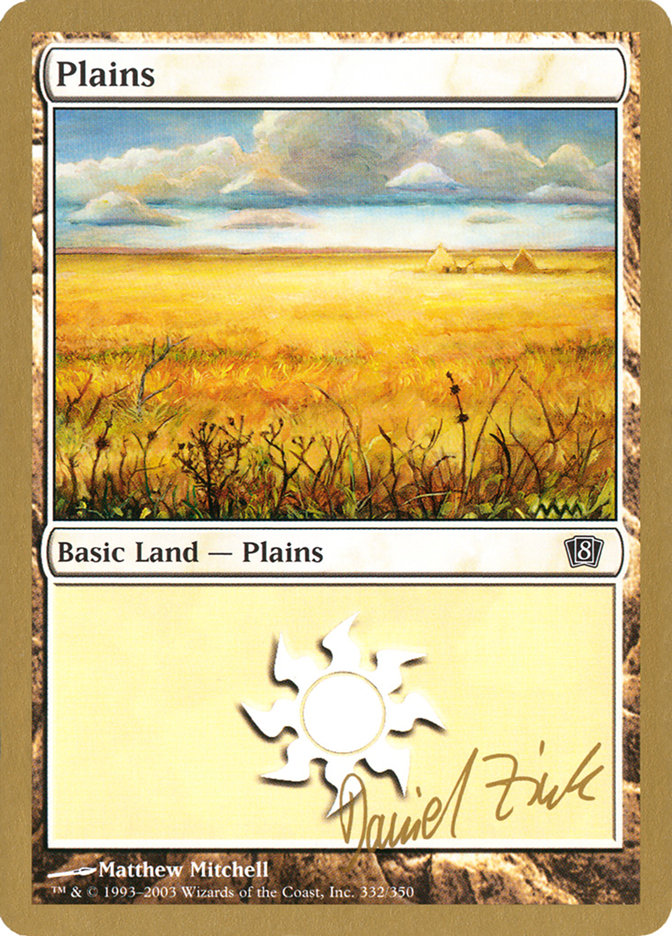 Plains (dz332) (Daniel Zink) [World Championship Decks 2003] | Golgari Games