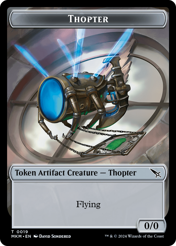 Detective // Thopter (0019) Double-Sided Token [Murders at Karlov Manor Tokens] | Local Legends