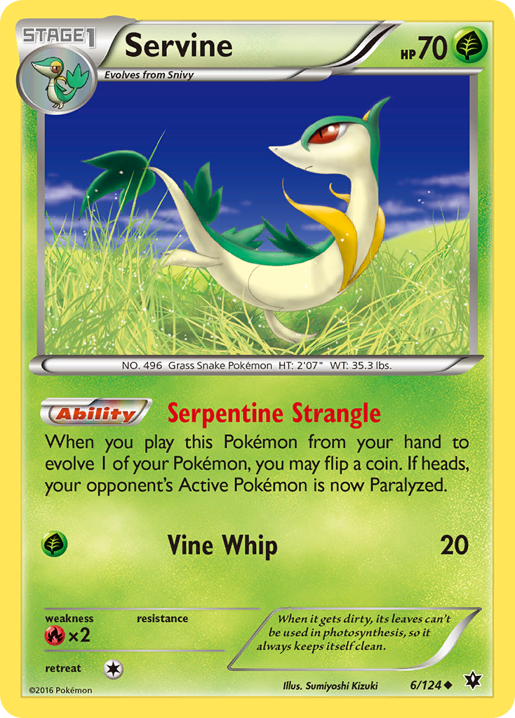 Servine (6/124) [XY: Fates Collide] | Local Legends