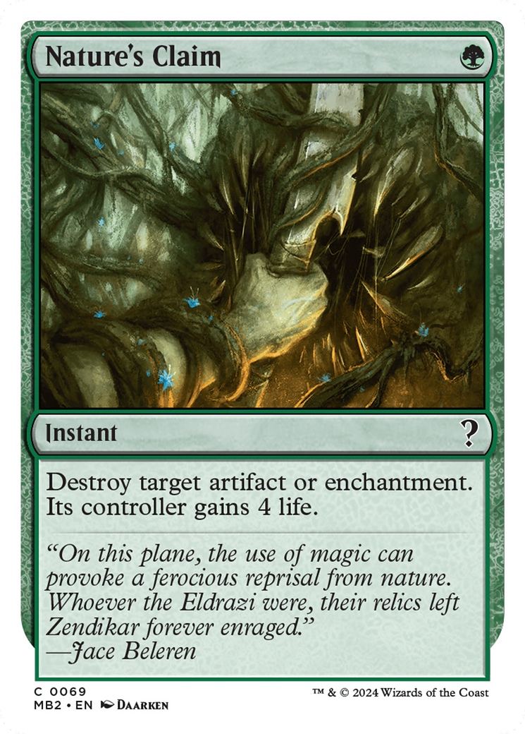 Nature's Claim (White Border) [Mystery Booster 2] | Local Legends