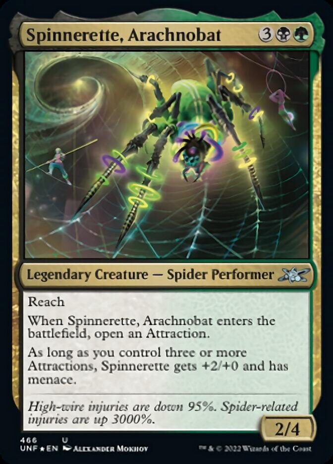 Spinnerette, Arachnobat (Galaxy Foil) [Unfinity] | Golgari Games