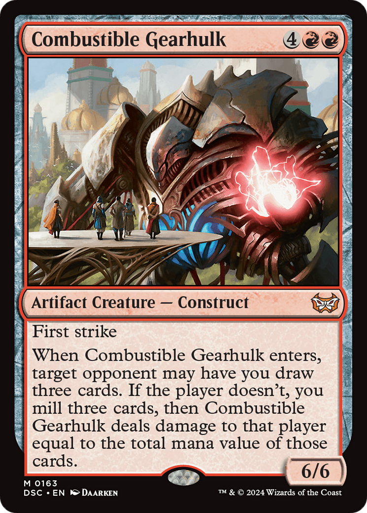 Combustible Gearhulk [Duskmourn: House of Horror Commander] | Golgari Games