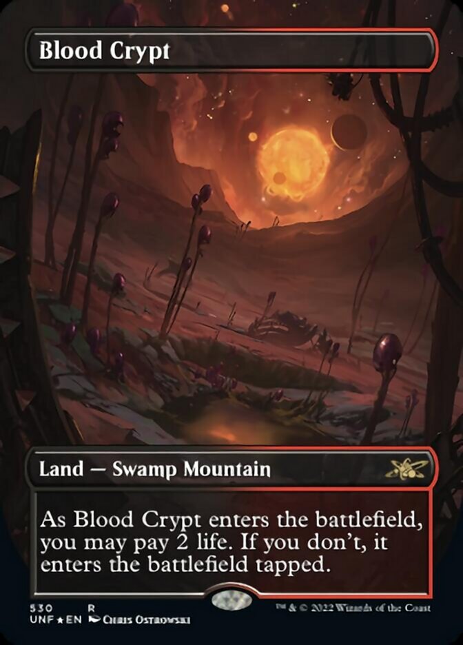 Blood Crypt (Borderless) (Galaxy Foil) [Unfinity] | Golgari Games