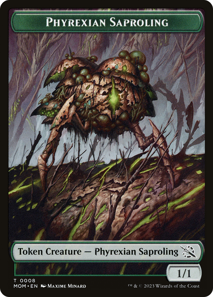 Treasure (20) // Phyrexian Saproling Double-Sided Token [March of the Machine Tokens] | Golgari Games