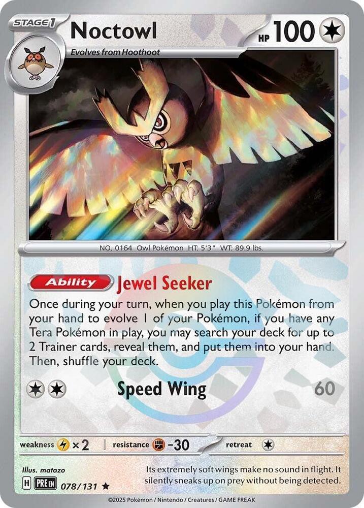 Noctowl (078/131) (Poke Ball Pattern) [Scarlet & Violet: Prismatic Evolutions] | Local Legends