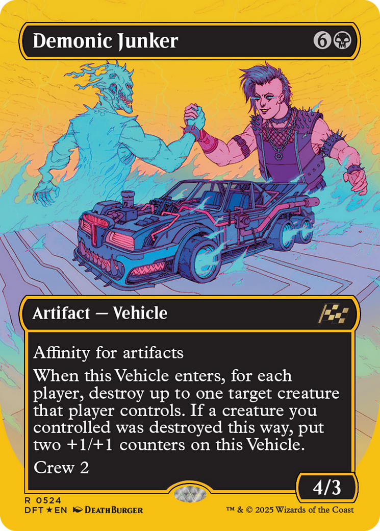 Demonic Junker (Borderless) (First-Place Foil) [Aetherdrift] | Local Legends