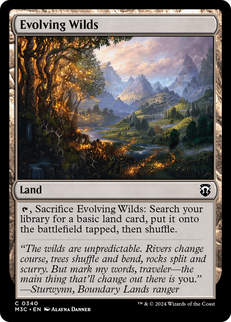 Evolving Wilds (Ripple Foil) [Modern Horizons 3 Commander] | Local Legends