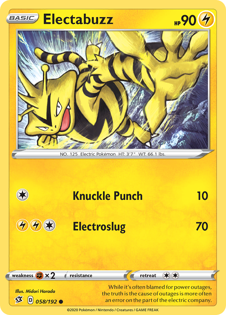 Electabuzz (058/192) [Sword & Shield: Rebel Clash] | Golgari Games