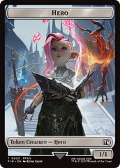 Bird // Hero (0005) Double Sided Token [FINAL FANTASY Commander Tokens] | Local Legends