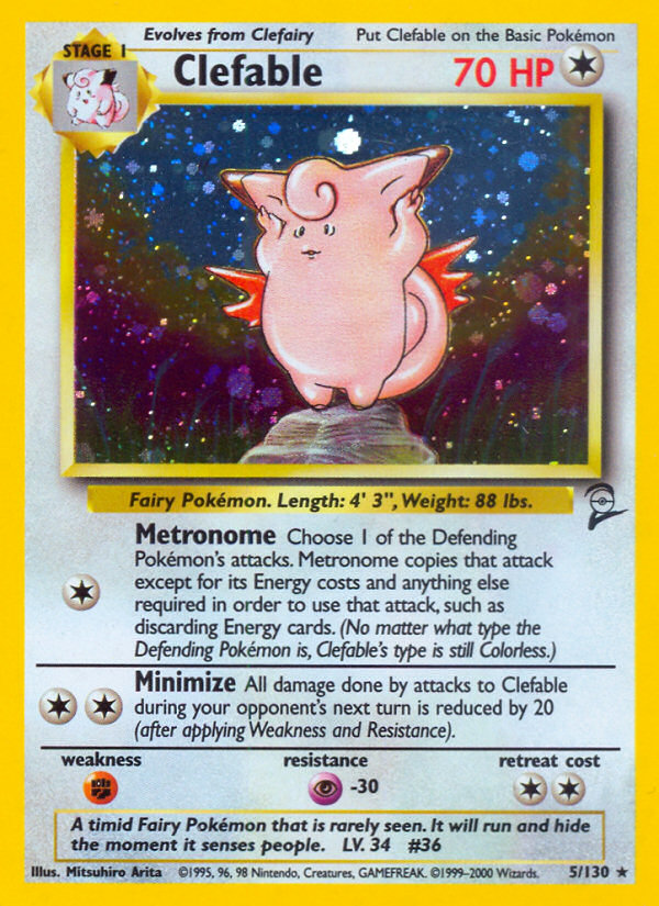 Clefable (5/130) [Base Set 2] | Local Legends