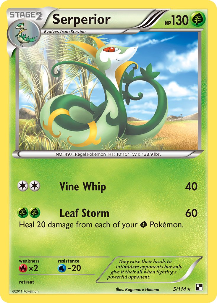 Serperior (5/114) (Cracked Ice Holo) (Theme Deck Exclusive) [Black & White: Base Set] | Local Legends