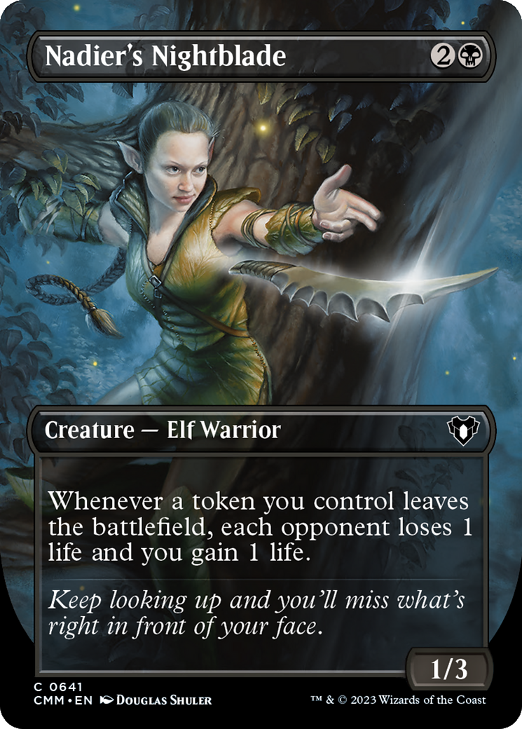 Nadier's Nightblade (Borderless Alternate Art) [Commander Masters] | Golgari Games