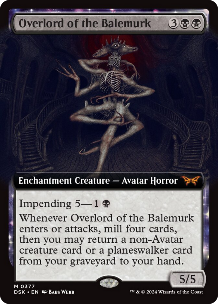 Overlord of the Balemurk (Extended Art) [Duskmourn: House of Horror] | Golgari Games