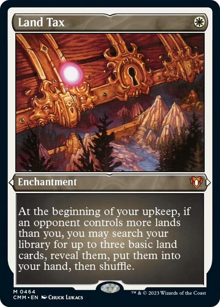 Land Tax (Foil Etched) [Commander Masters] | Local Legends