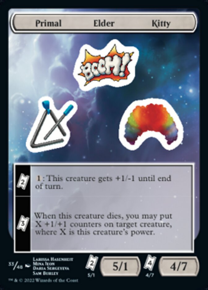 Primal Elder Kitty [Unfinity Stickers] | Golgari Games