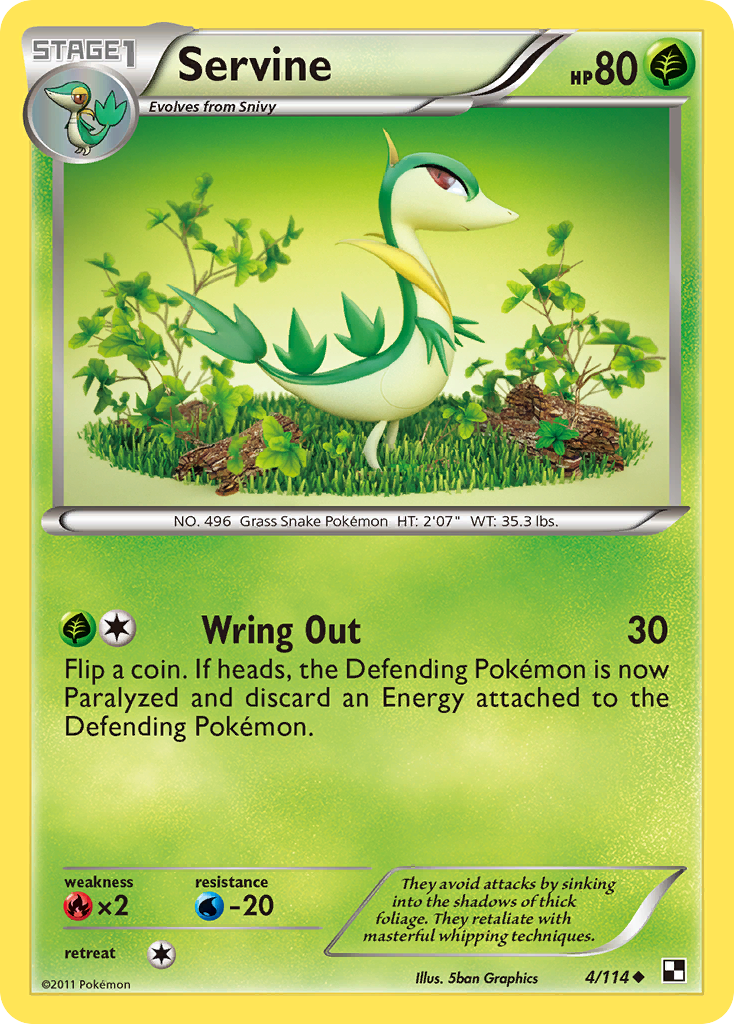 Servine (4/114) [Black & White: Base Set] | Local Legends