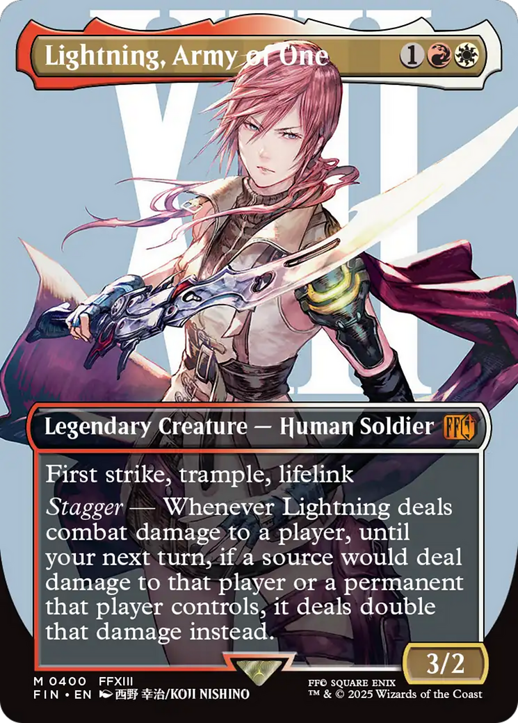 Lightning, Army of One (Borderless) (0400) [FINAL FANTASY] | Local Legends