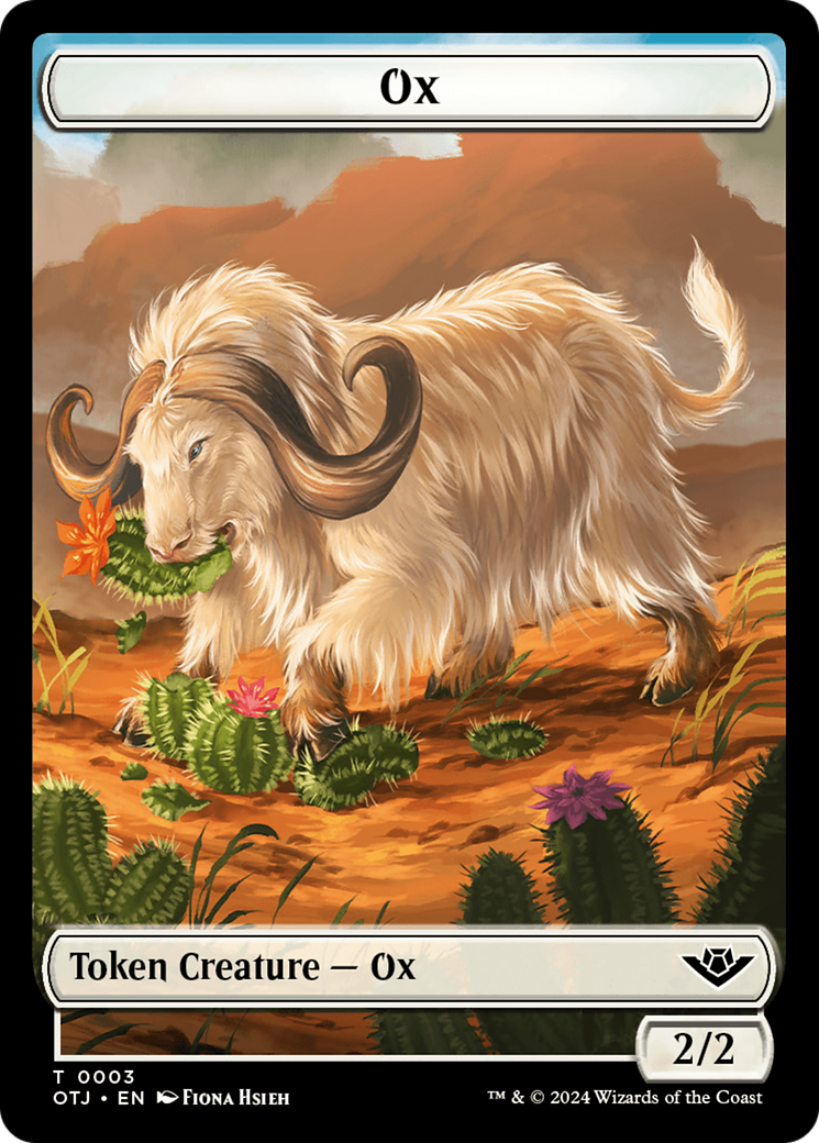 Ox Token [Outlaws of Thunder Junction Tokens] | Golgari Games